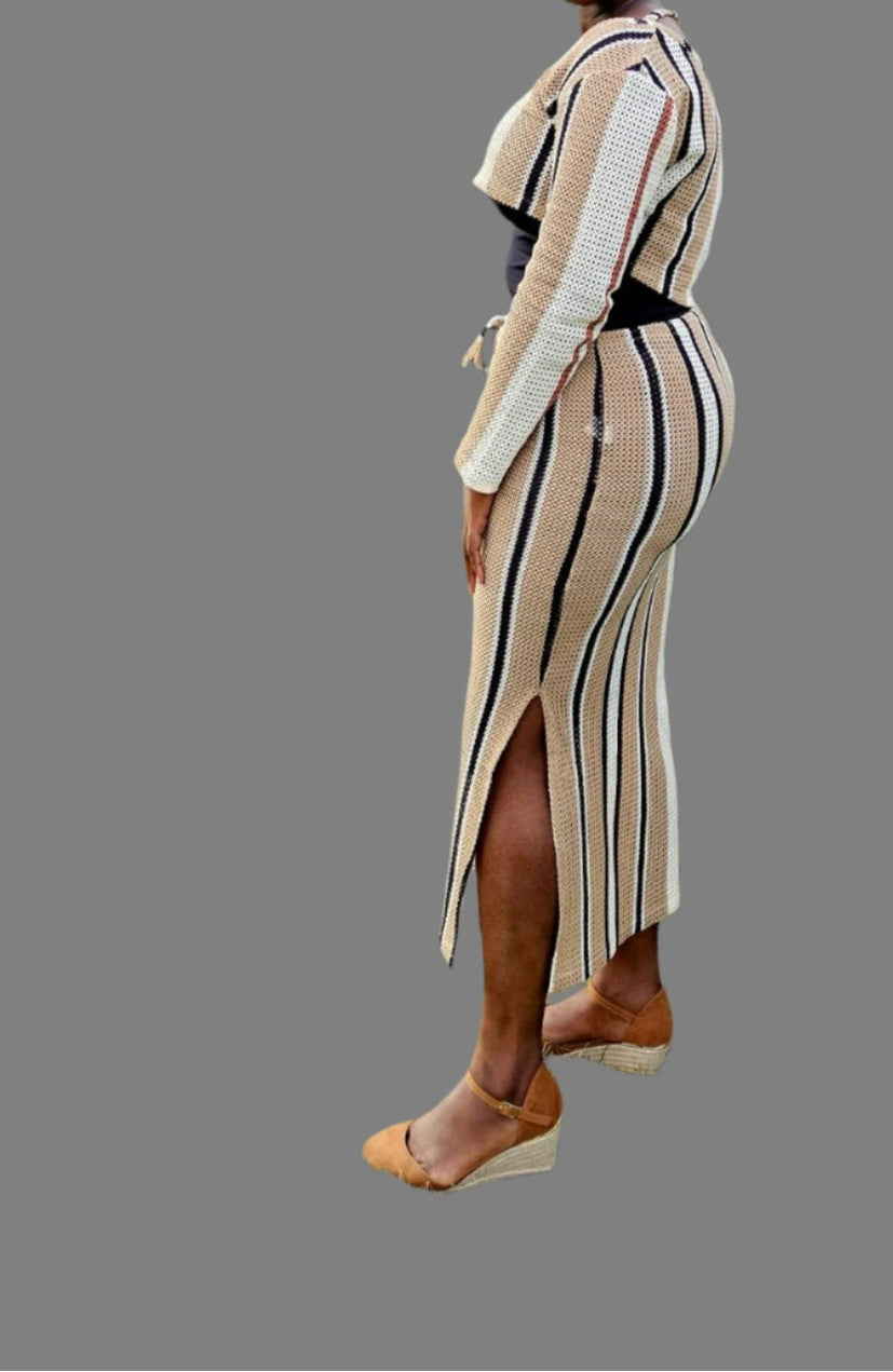 Tank top and skirt crotchet set