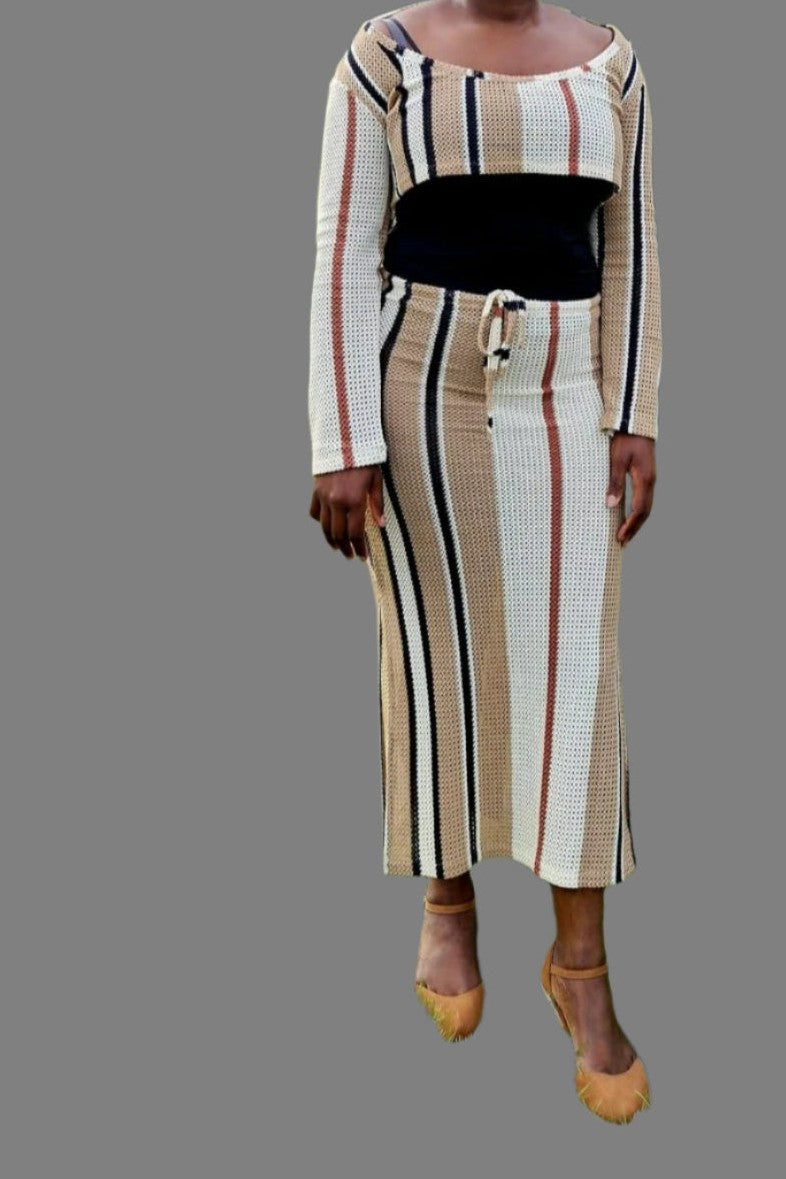 Tank top and skirt crotchet set
