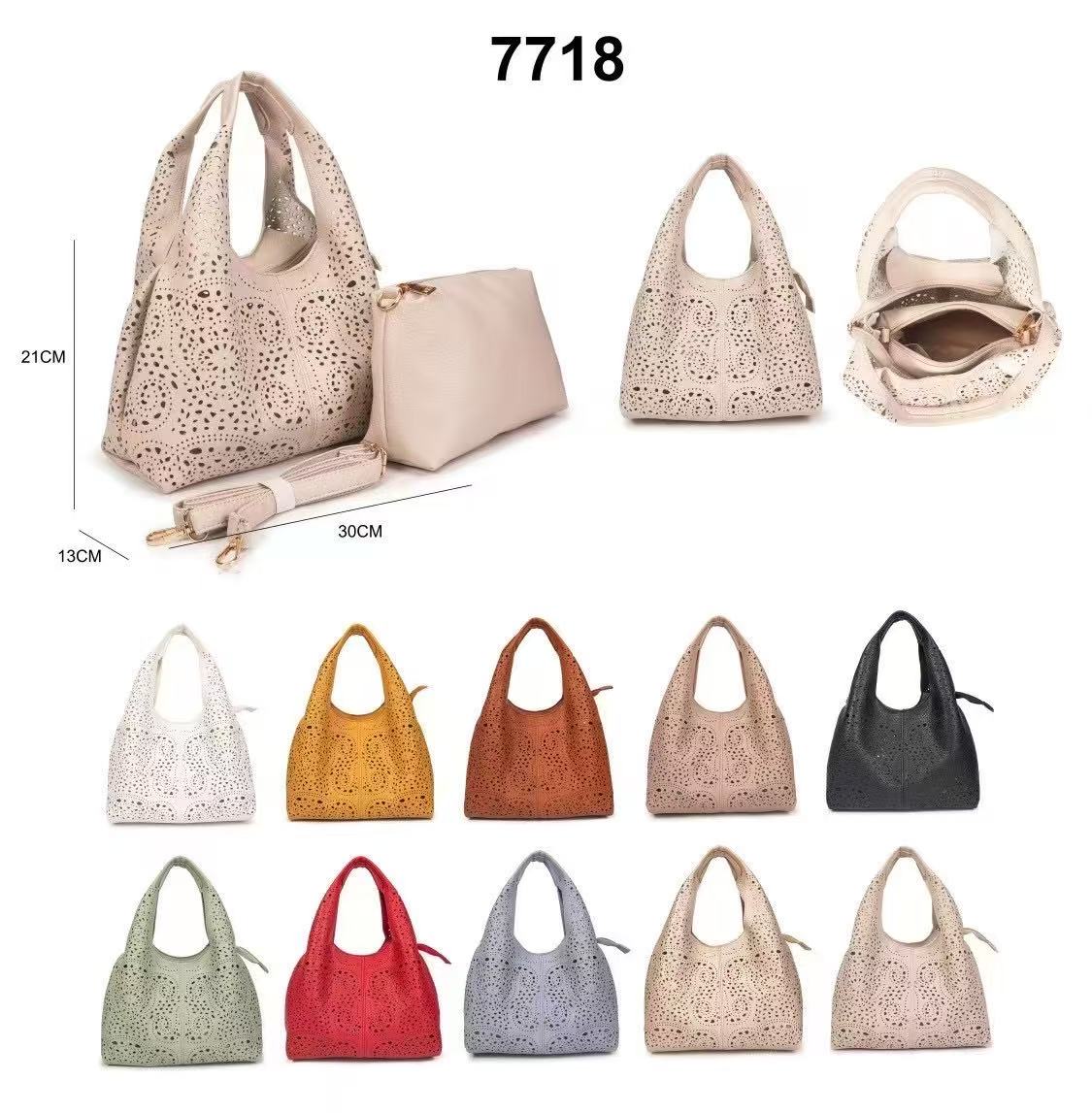 Leather jumbo holiday handbag