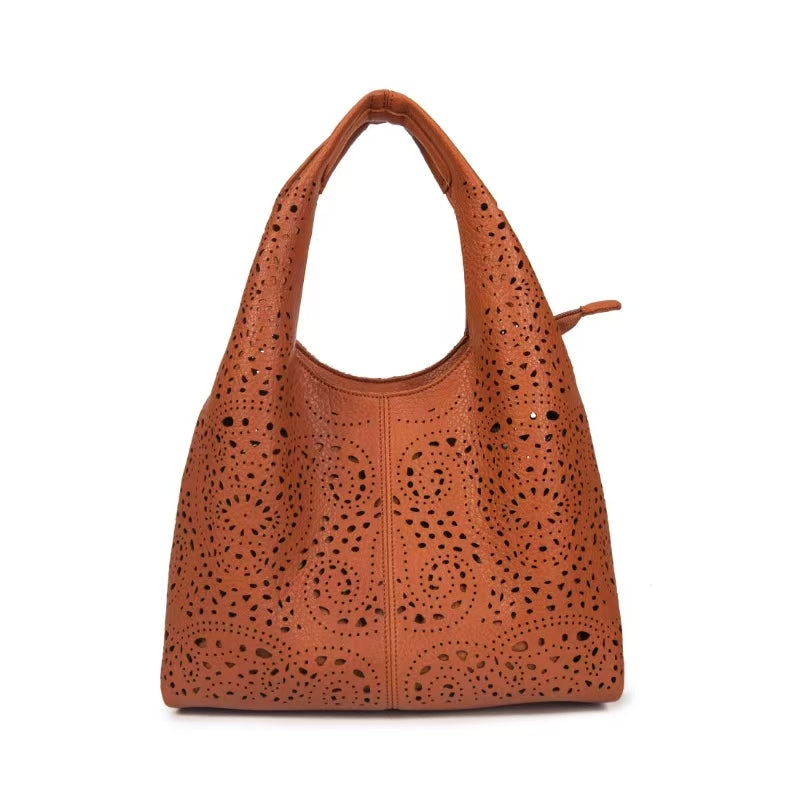 Leather mini holiday handbag