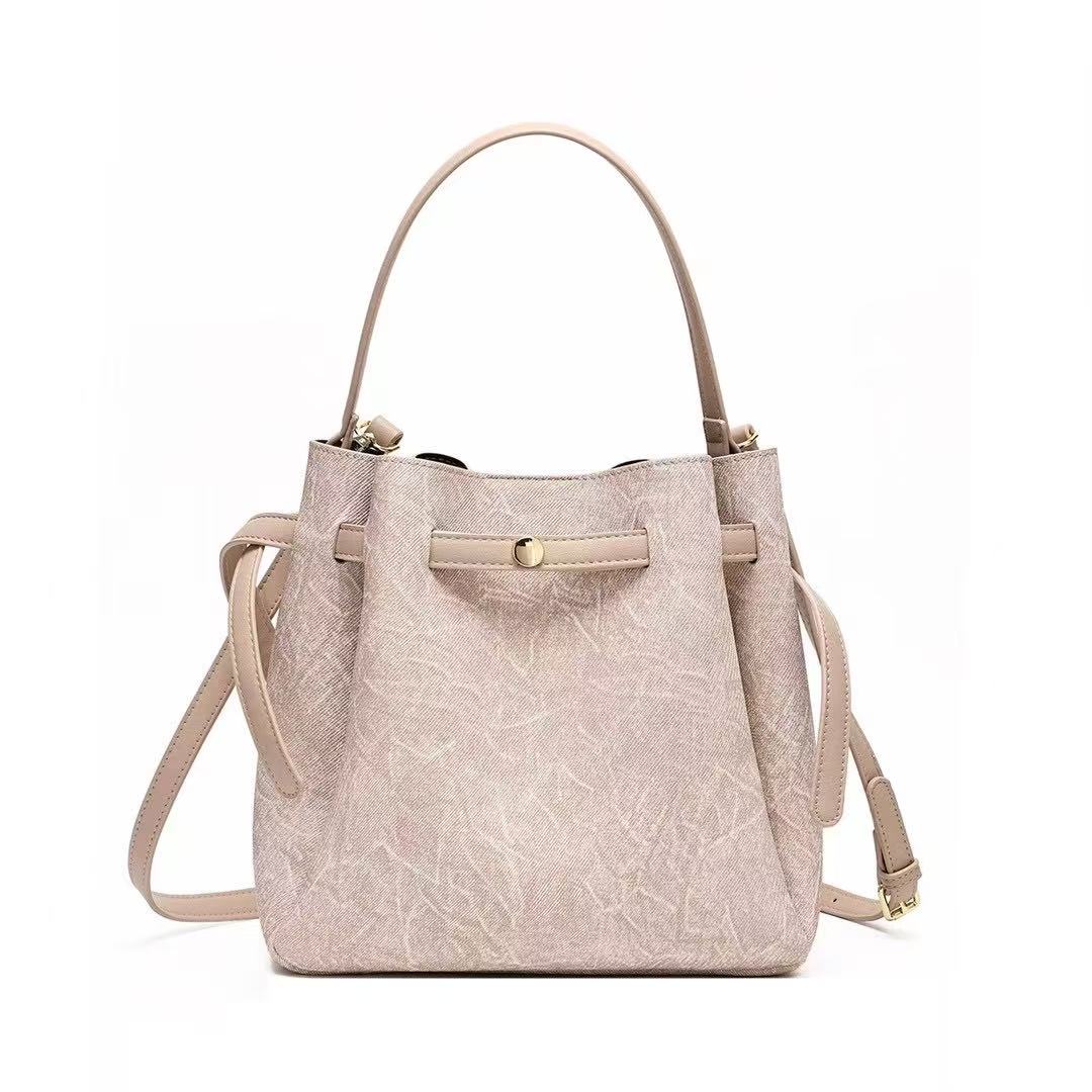 Bucket bag - denim effect