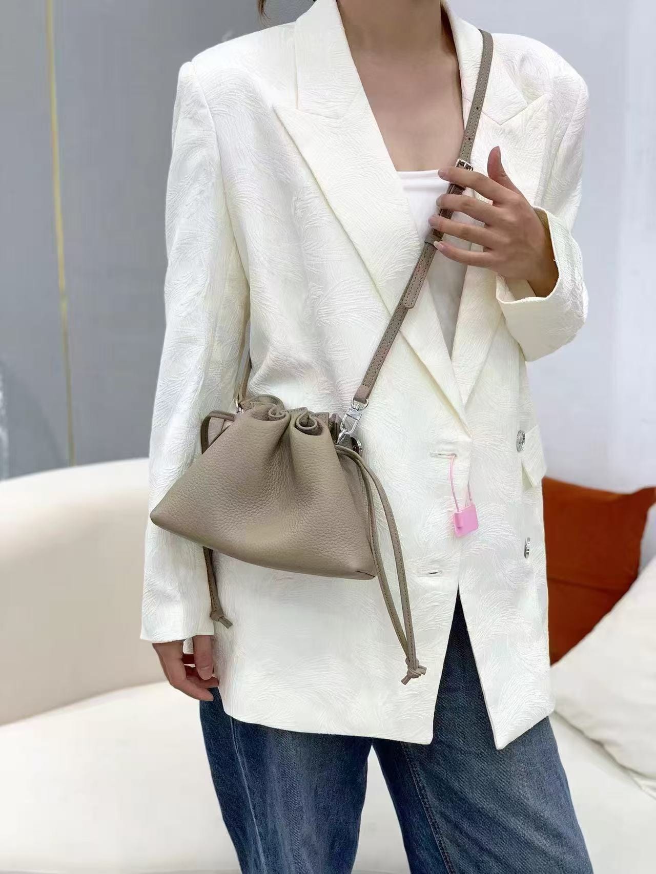 Mini Leather cross body purse