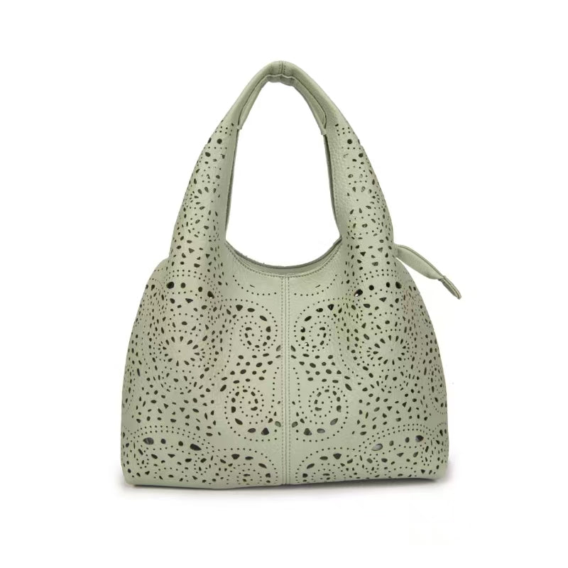 Leather mini holiday handbag
