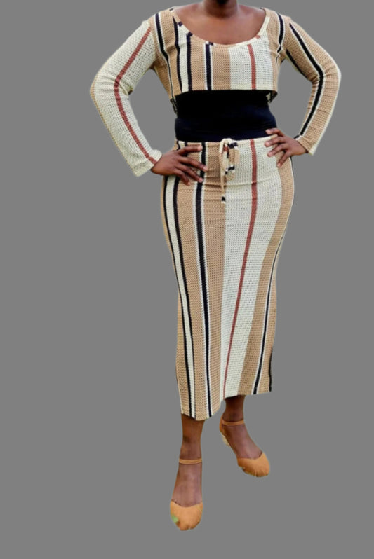 Tank top and skirt crotchet set