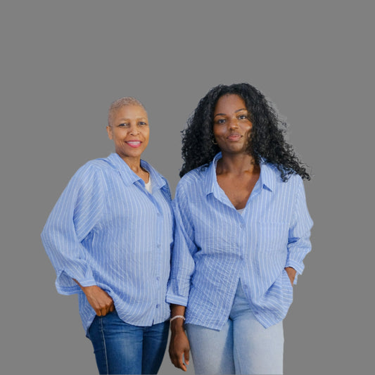 Blue pin stripe shirt