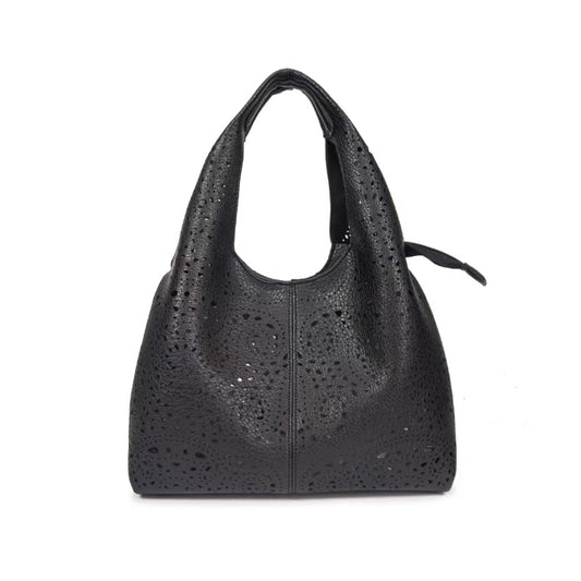 Leather mini holiday handbag